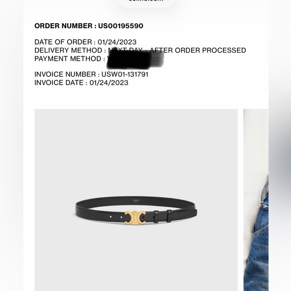 Celine triomphe belt size 70 medium size - Picture 7 of 7